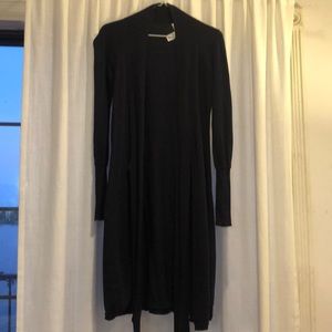 Diane Von Furstenberg duster wrap navy sweater